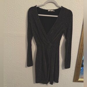 Long sleeve shimmer bodycon dress